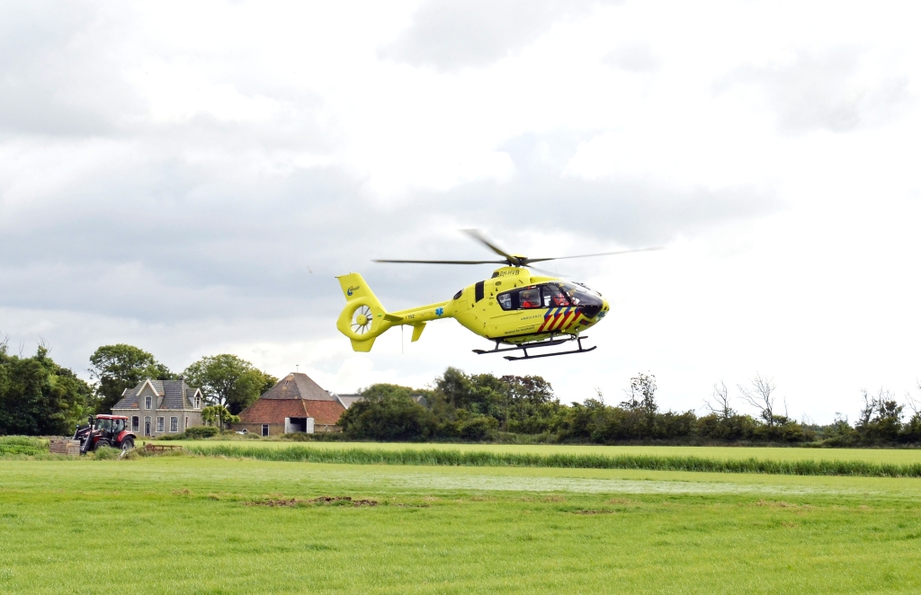 De traumahelikopter kwam vrijdag in actie voor een gewond geraakte Texelaar.