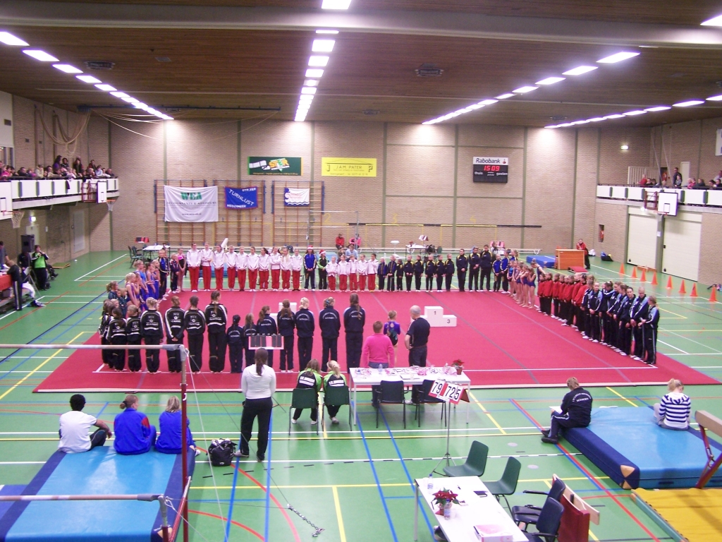 Archiefbeeld van een toernooi van Gymvereniging Texel. 