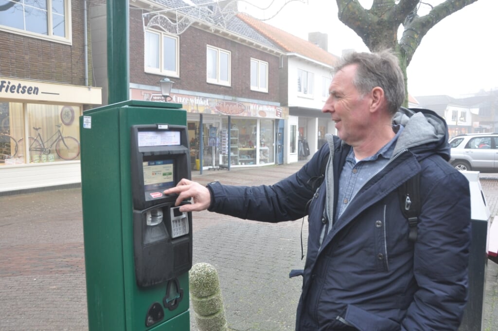 Een van de gedigitaliseerde parkeerautomaten voor het Texelvignet.
