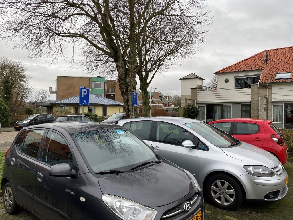 Invalideparkeerplaatsen nabij Jan Dirksoord aan de Jonkerstraat.