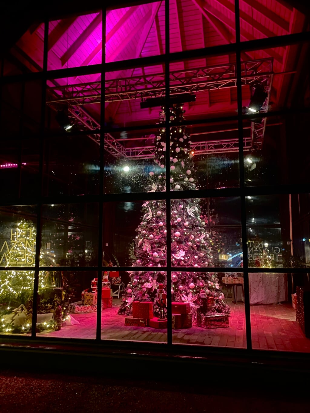 De kerstboom in het Glazen Paleis.