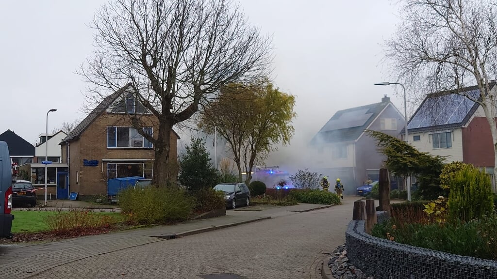 Brand in de Ankerstraat in Oosterend.