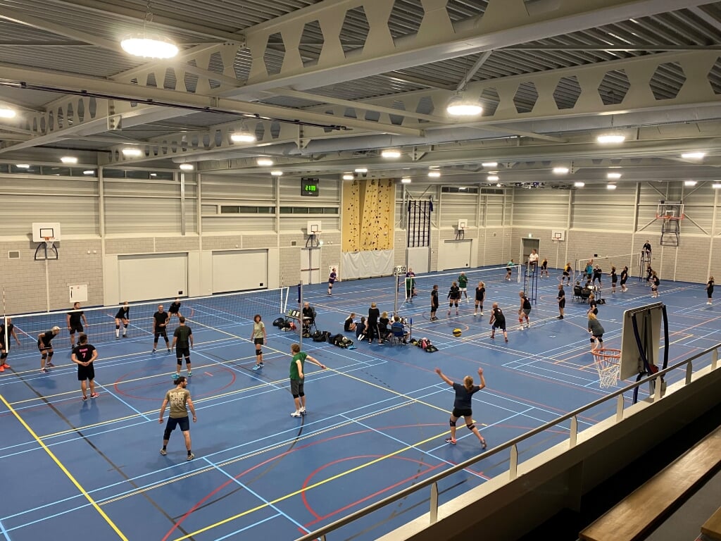 De eilandcompetitie volleybal in de TXL sporthal in Den Burg.