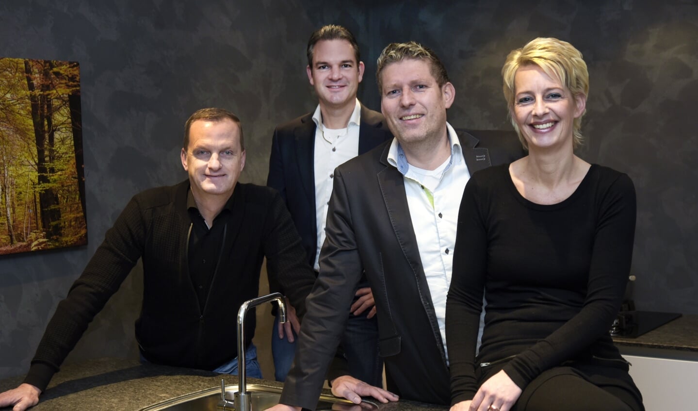 Het team in december 2016, van links naar rechts: Johan Bosker, Wilko Kronemeijer, Erik Koudenburg en Jeannette Postmus.