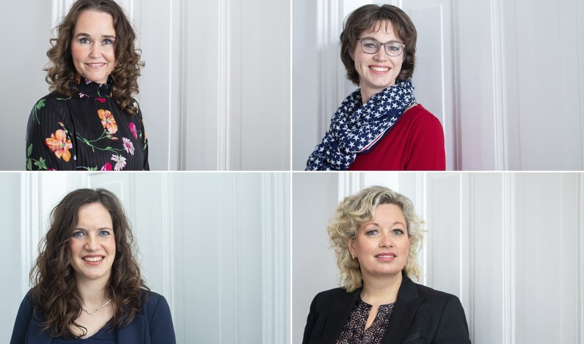De vier Friese advocaten van Kooi: Chantal Bosch, Baukje Hiemstra, Sjoertje Bergsma en Baukje Kooi.