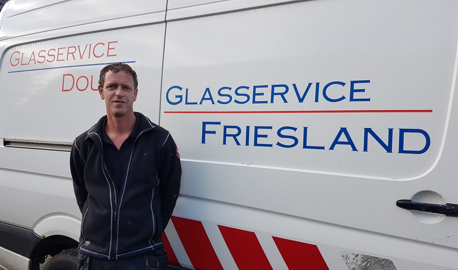 Douwe de Vries van Glasservice 
Friesland.