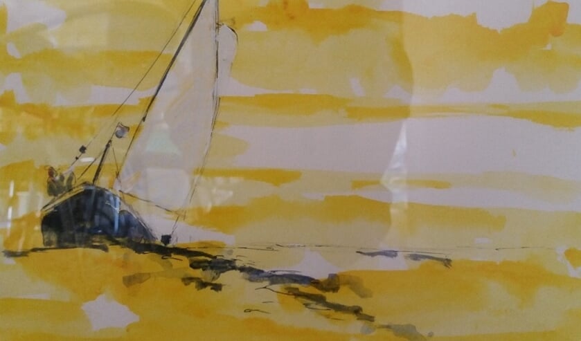 Een aquarel van Gerbina Prins-de Graaf.