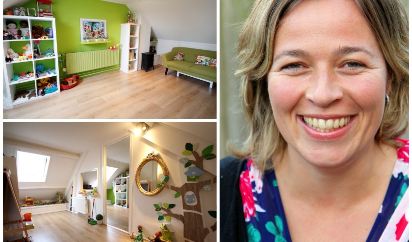 Bettina Visser en haar praktijkruimte.