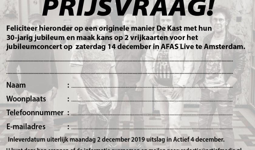 Doe mee en win een stakaart voor het concert van De Kast.