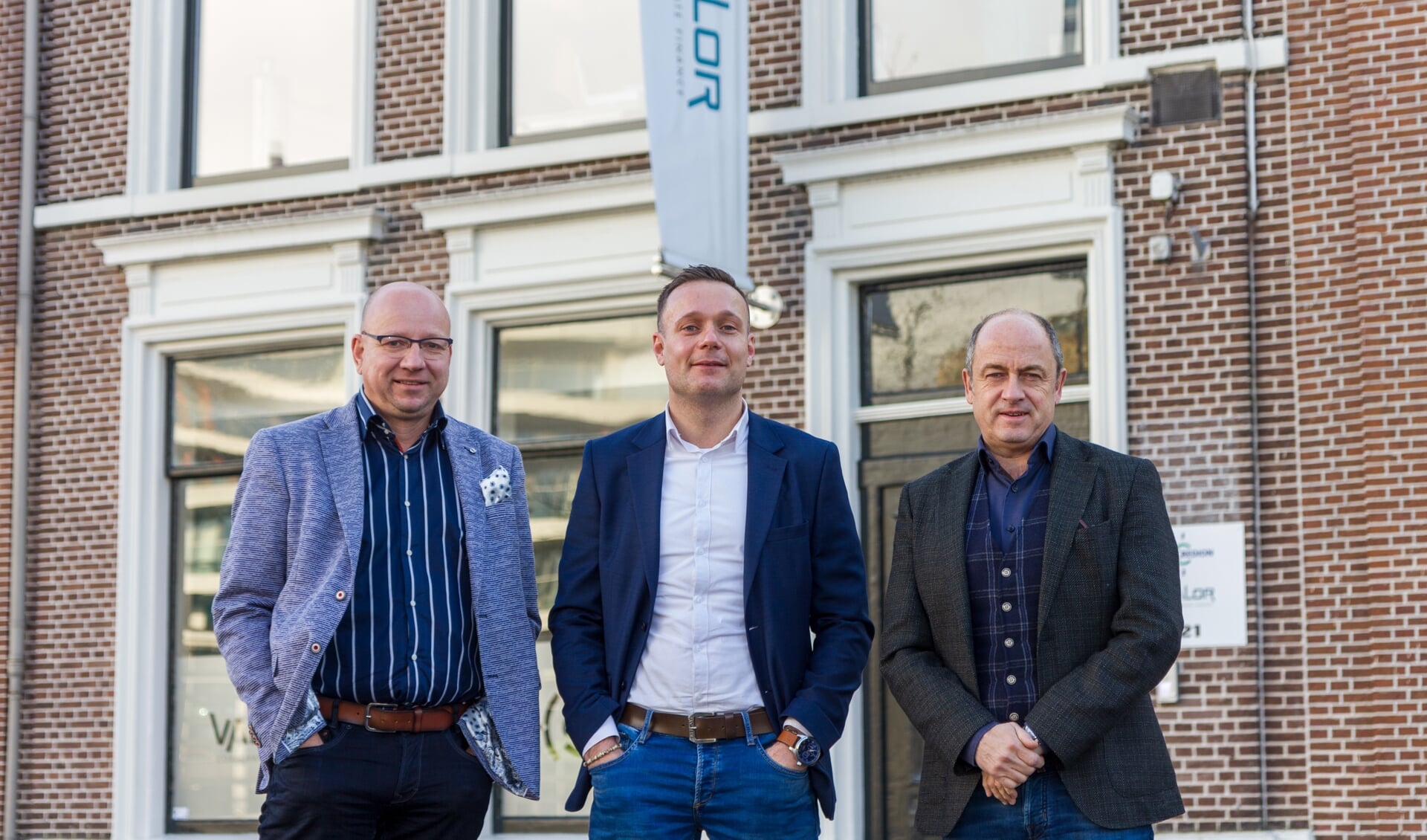 De adviseurs van Credion Friesland voor het kantoor in Leeuwarden: Ronald Seinen, André Spa en René van de Graaf.