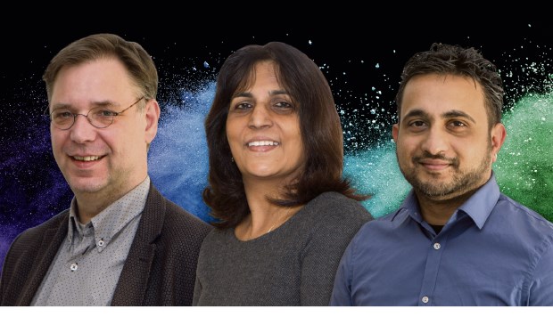 De directie van ActiefMedia, v.l.n.r. Jan Auke Steegstra, Shirley Bhagwat en haar zoon Vishal Bhagwat.