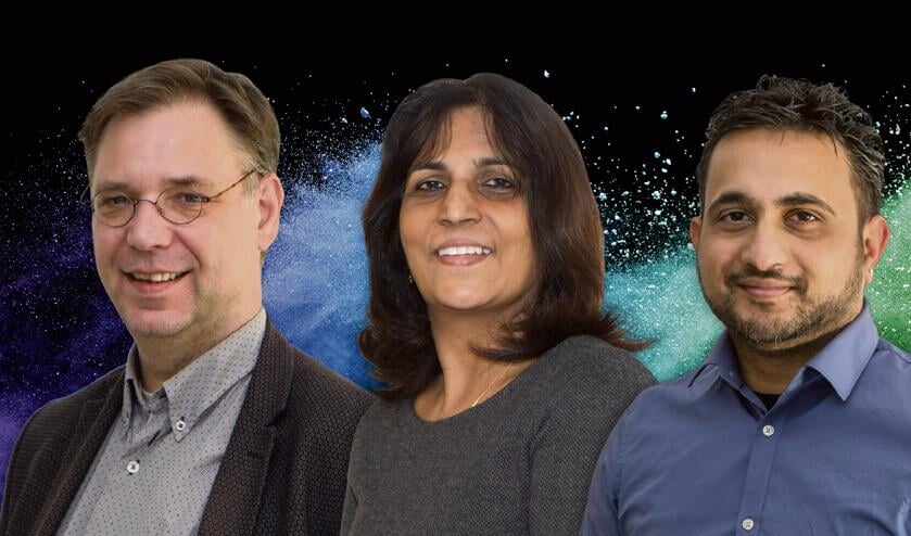 De directie van ActiefMedia, v.l.n.r. Jan Auke Steegstra, Shirley Bhagwat en haar zoon Vishal Bhagwat.