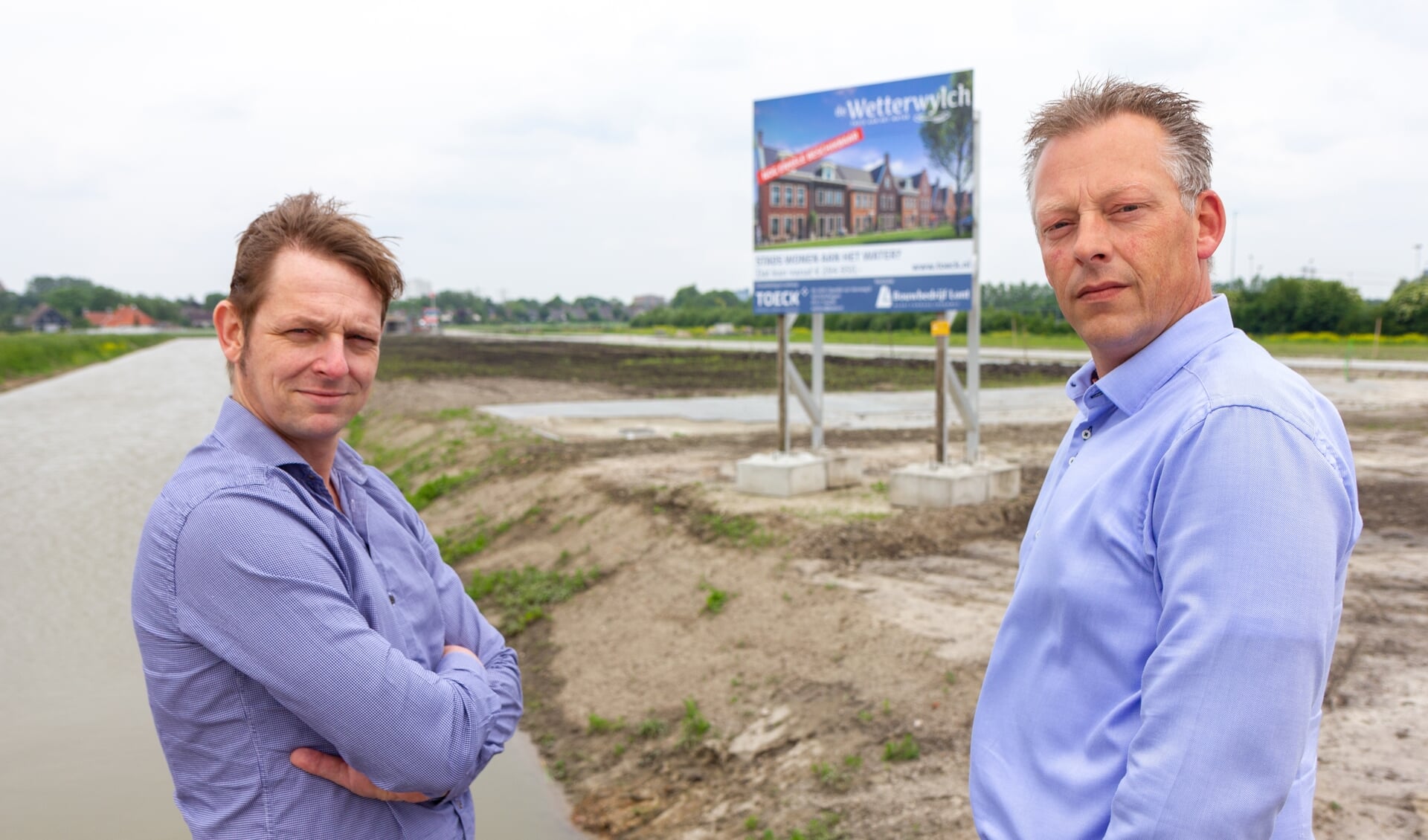 Dennis Heins en Wytze Brandsma bij een project in Wiarda, Leeuwarden.
