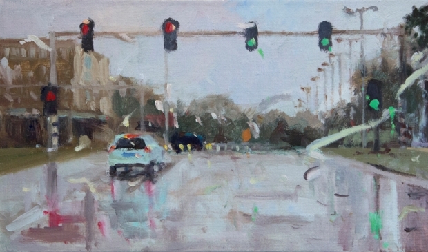 <p>Een schilderij van Melda Wibawa met de titel: Rain on me.</p>