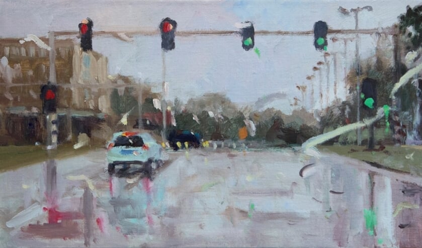 <p>Een schilderij van Melda Wibawa met de titel: Rain on me.</p>