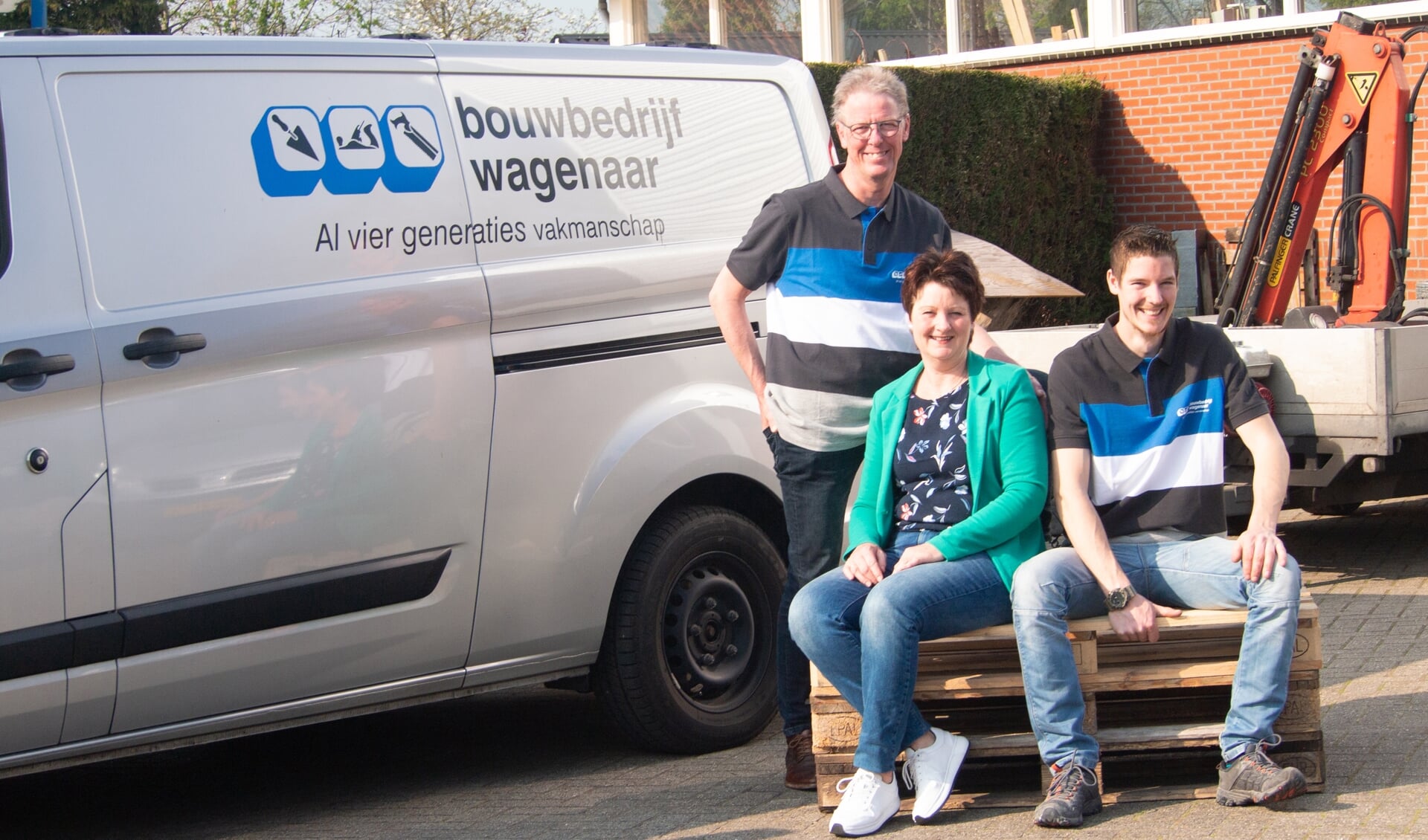 Sjoerd, Rennie en Kees-Jan Wagenaar van Bouwbedrijf 
Wagenaar in Garyp.