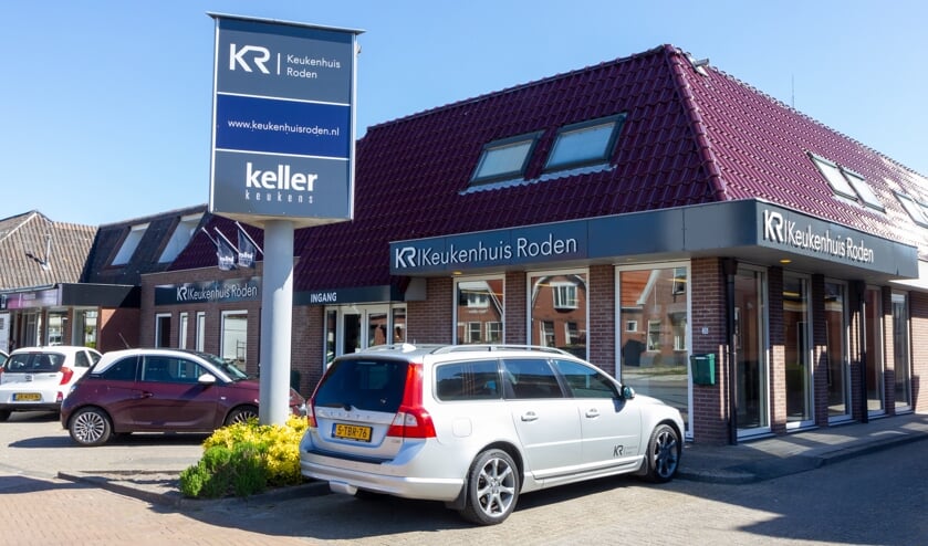 De showroom van Keukenhuis Roden. Medio september wordt de afdeling op de bovenverdieping
geopend.