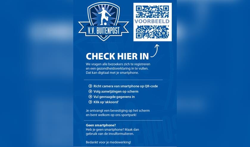 Bezoekers registreren zich via een QR-code.