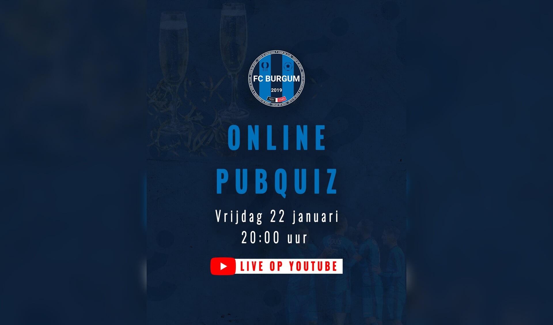 Vrijdagavond 22 januari is de online quiz van FC Burgum
