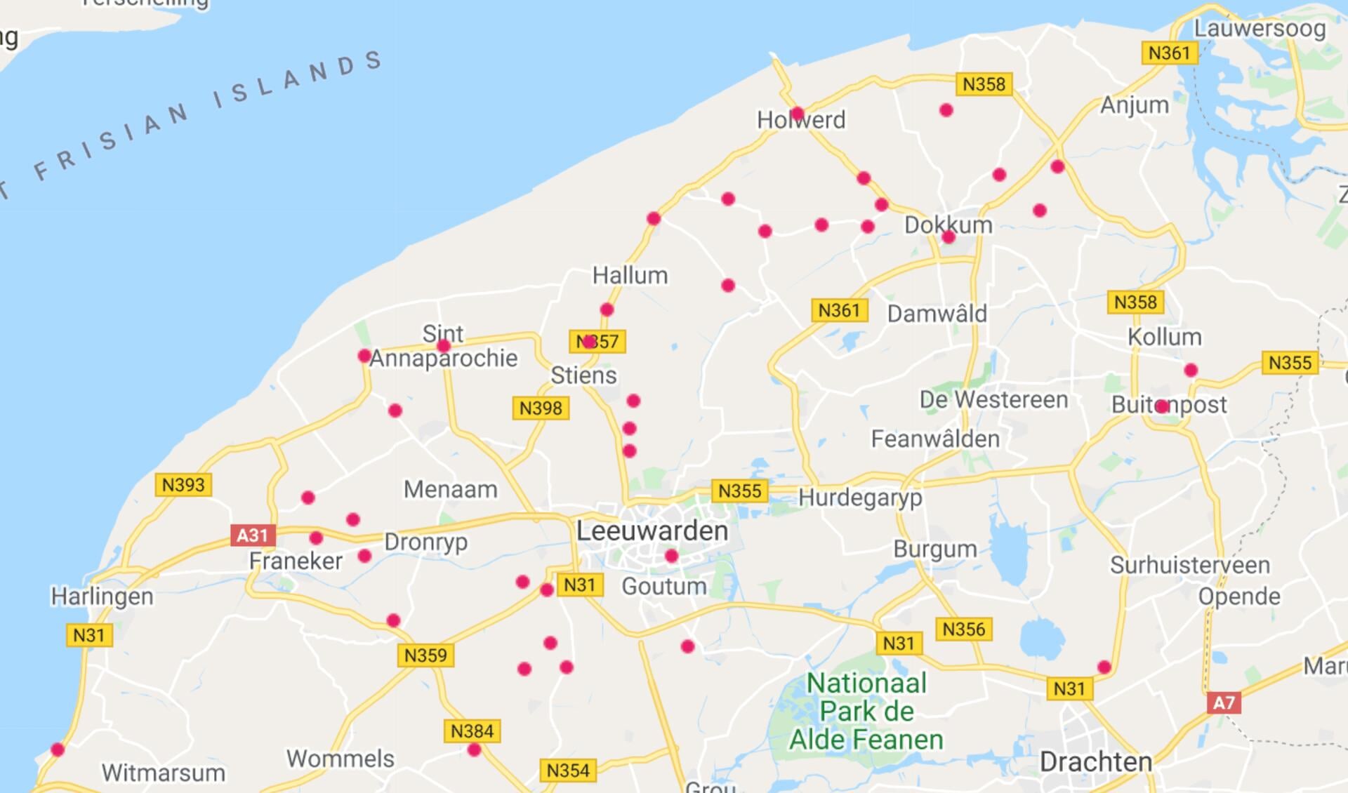 De kerken van Stichting Alde Fryske Tsjerken in het noordelijk deel van Fryslân. De stichting verwacht dat het er meer zullen worden.