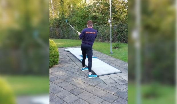 <p>Youri Bottenberg bij zijn favoriete hindernis: de salto. </p>