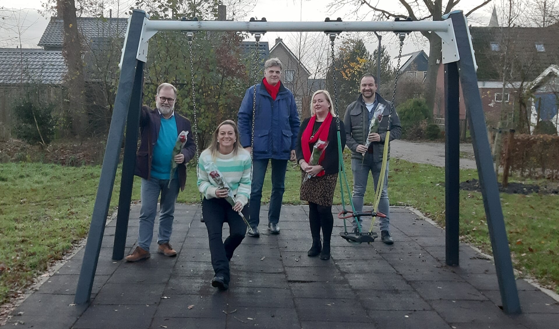 De eerste vijf kandidaten op de lijst: Hink Speulman, Angela Visser, Johan Kootstra, Wia Boonstra en Bram Sikkema