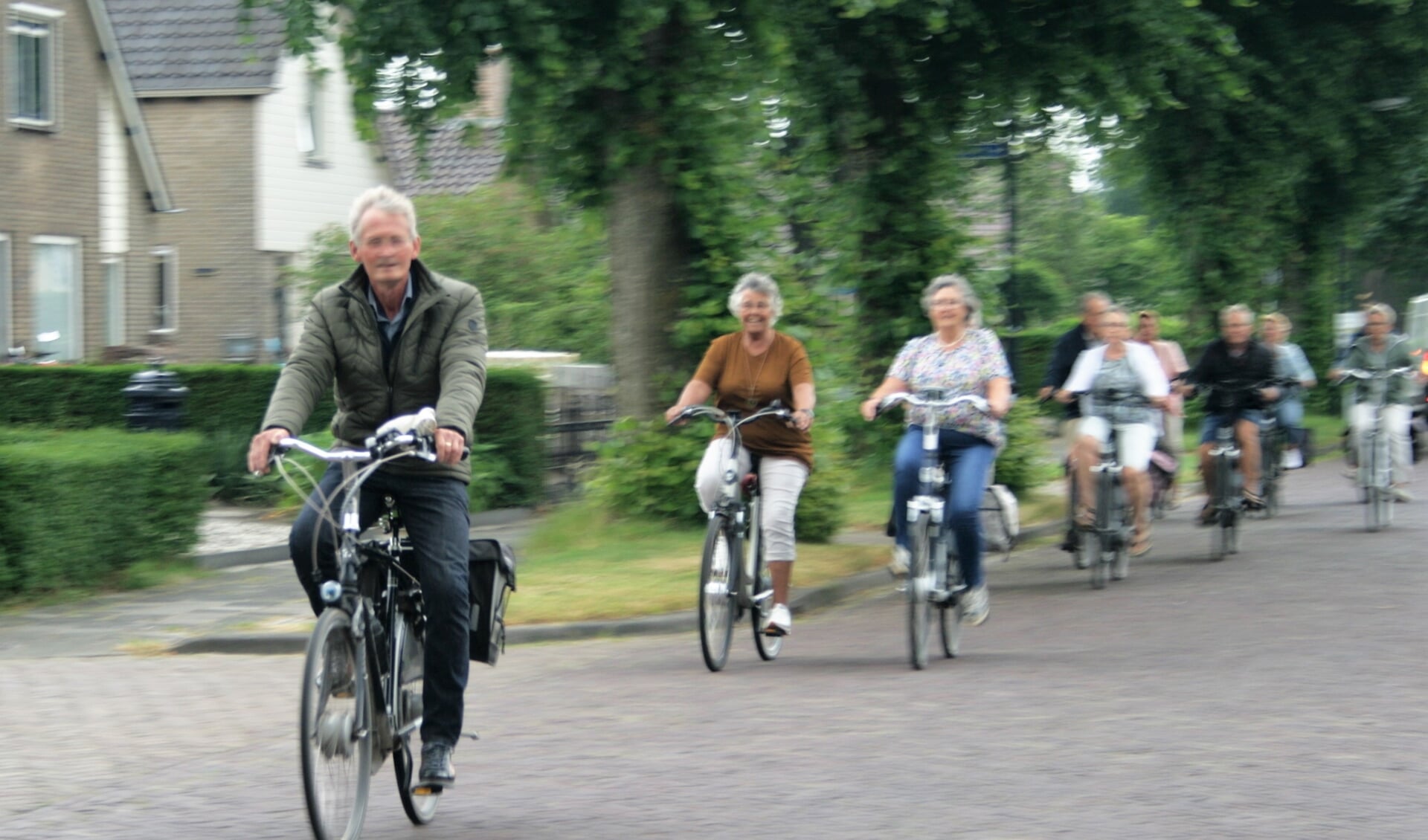 Deelnemers van de fietstocht