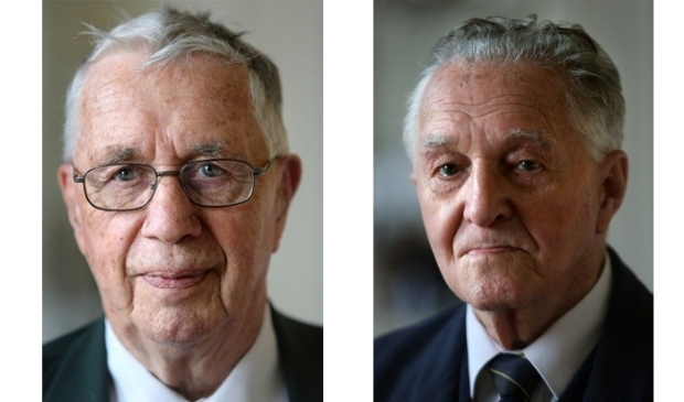 <p>Veteranen Jim Parks (links) en Art Boon.</p>