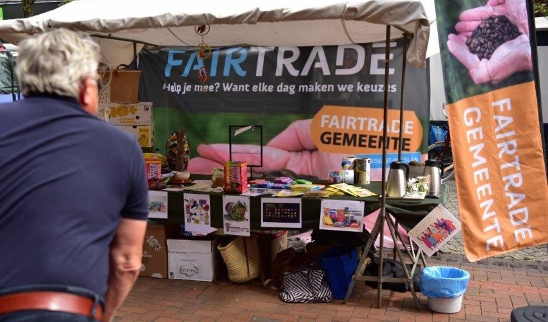 De Fairtrade kraam in Dokkum