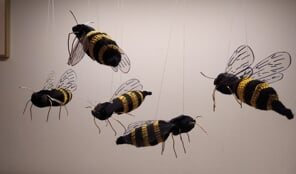 Textieltuin met insecten in De Schierstins