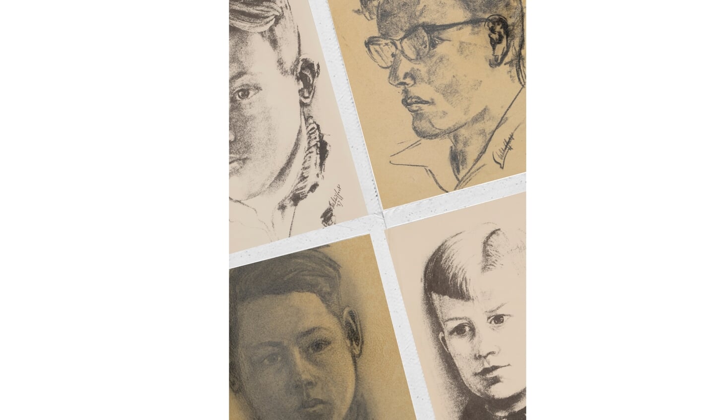 Vier portretten van Wiebe de Schiffart.
