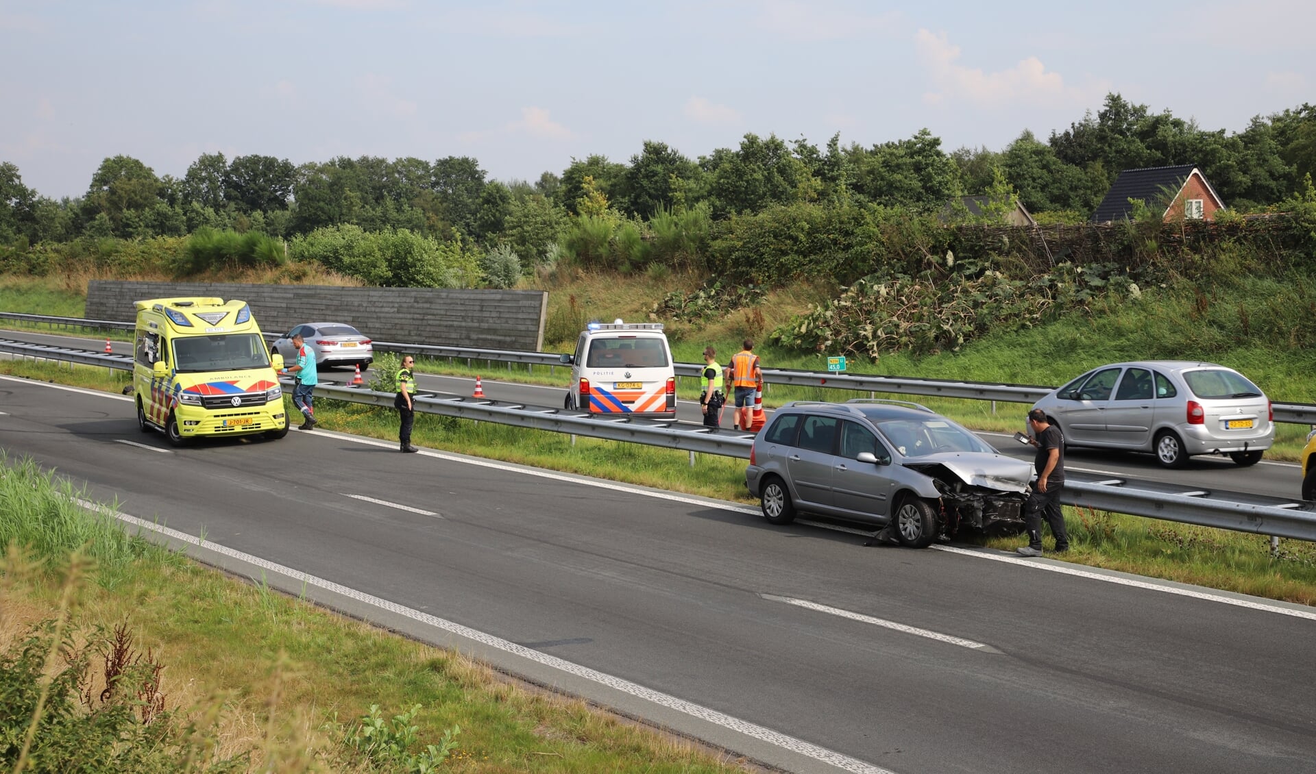 Eenzijdig ongeval nabij Noardburgum.