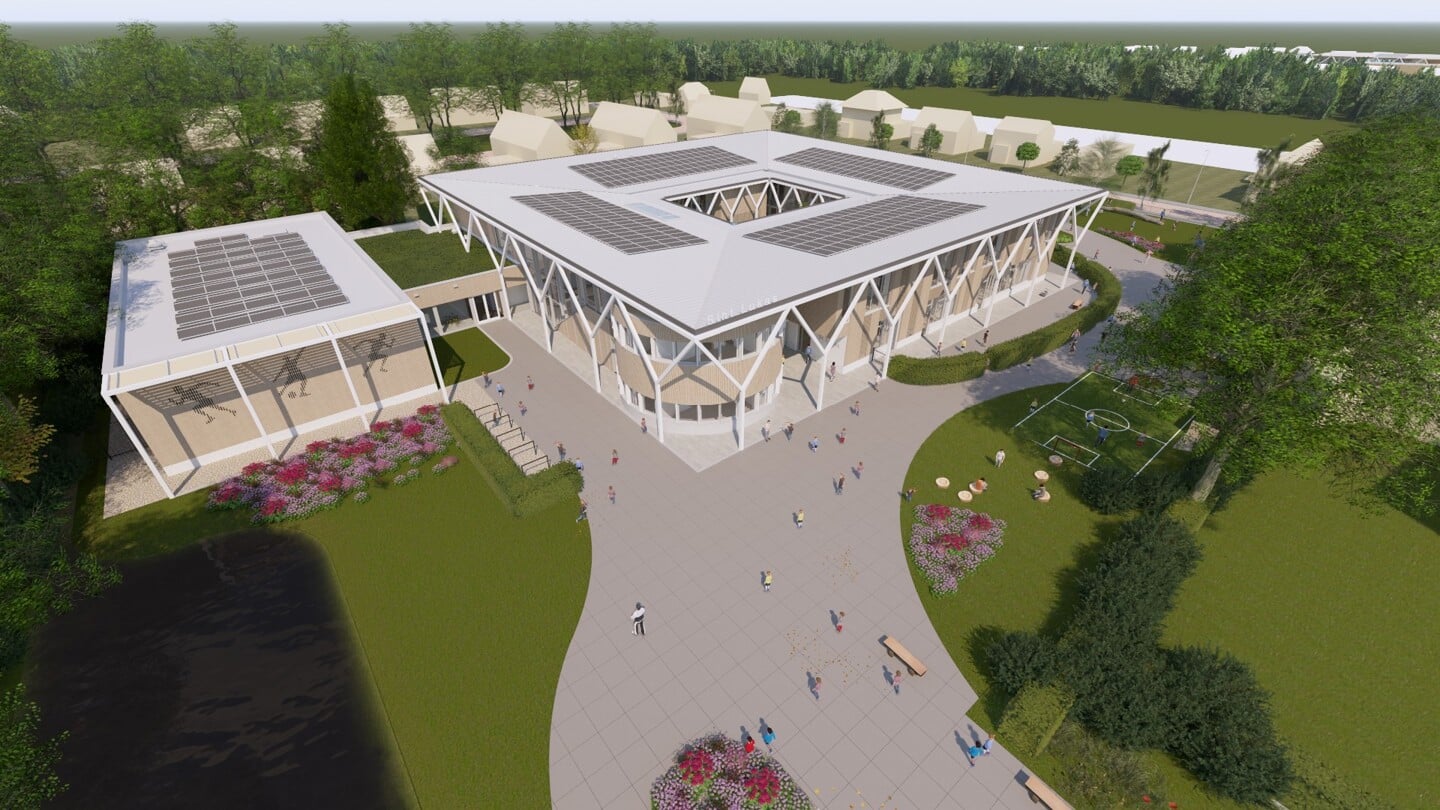 Het ontwerp voor de nieuwe Sint Lukas-school in Drachten.