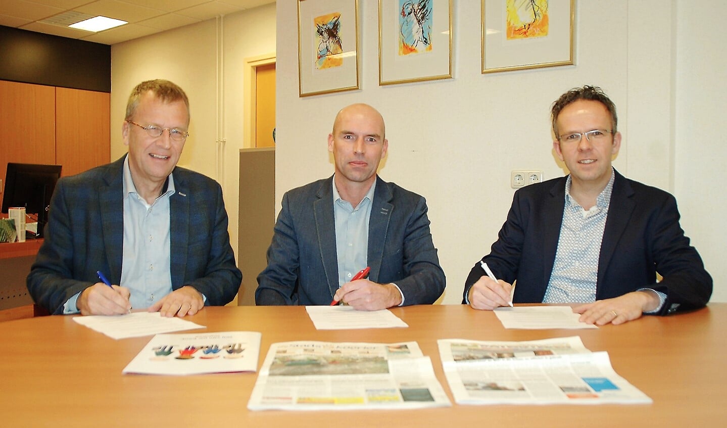 Vlnr: Bauke Hoekstra, Bert Slomp en Johan van der Kolk.