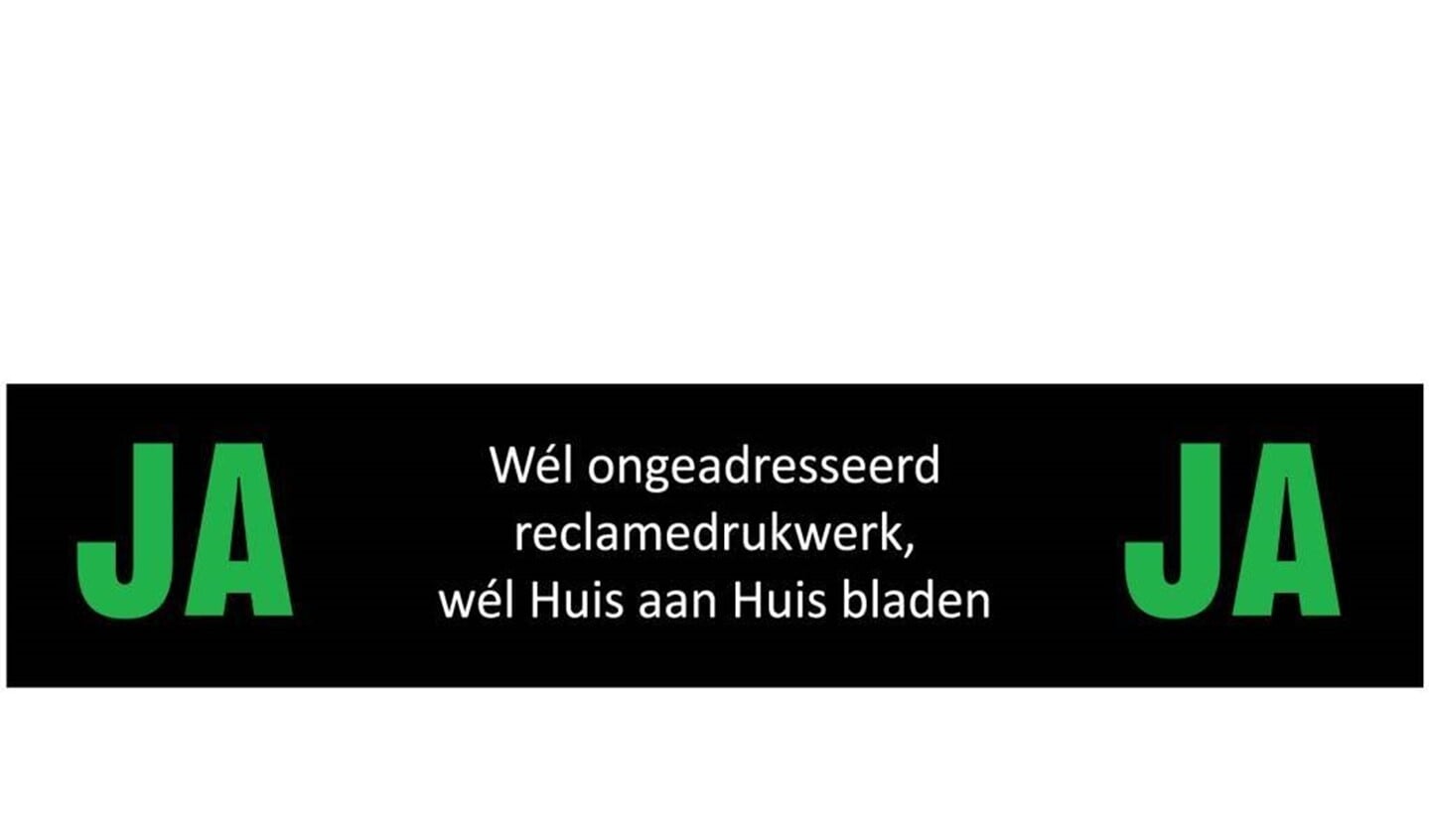 Nnp Trekt Ten Strijde Tegen Ja-Ja-Sticker - De Branchevereniging Voor Lokale Nieuwsmedia