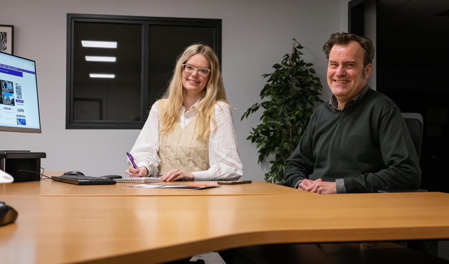 • Communicatiespecialisten Tessa Renes en Joop de Haan van BrugMedia.