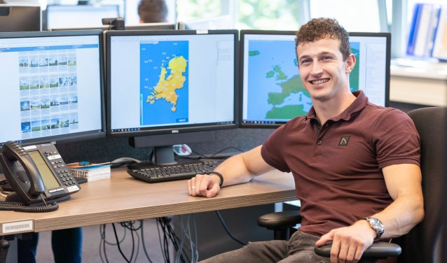 Jordi Huirne werkt bij weerstation MeteoGroup Wageningen