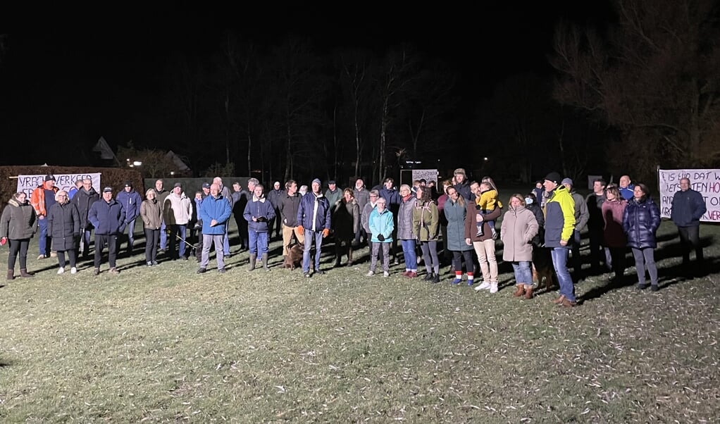 Protesten tegen de aanleg van een weg dwars door 't Haagje. Foto: Peter Leunissen