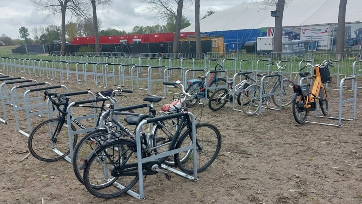 Opvouwbare fietsenstalling ideaal voor evenementen. Foto: TokBrummen.