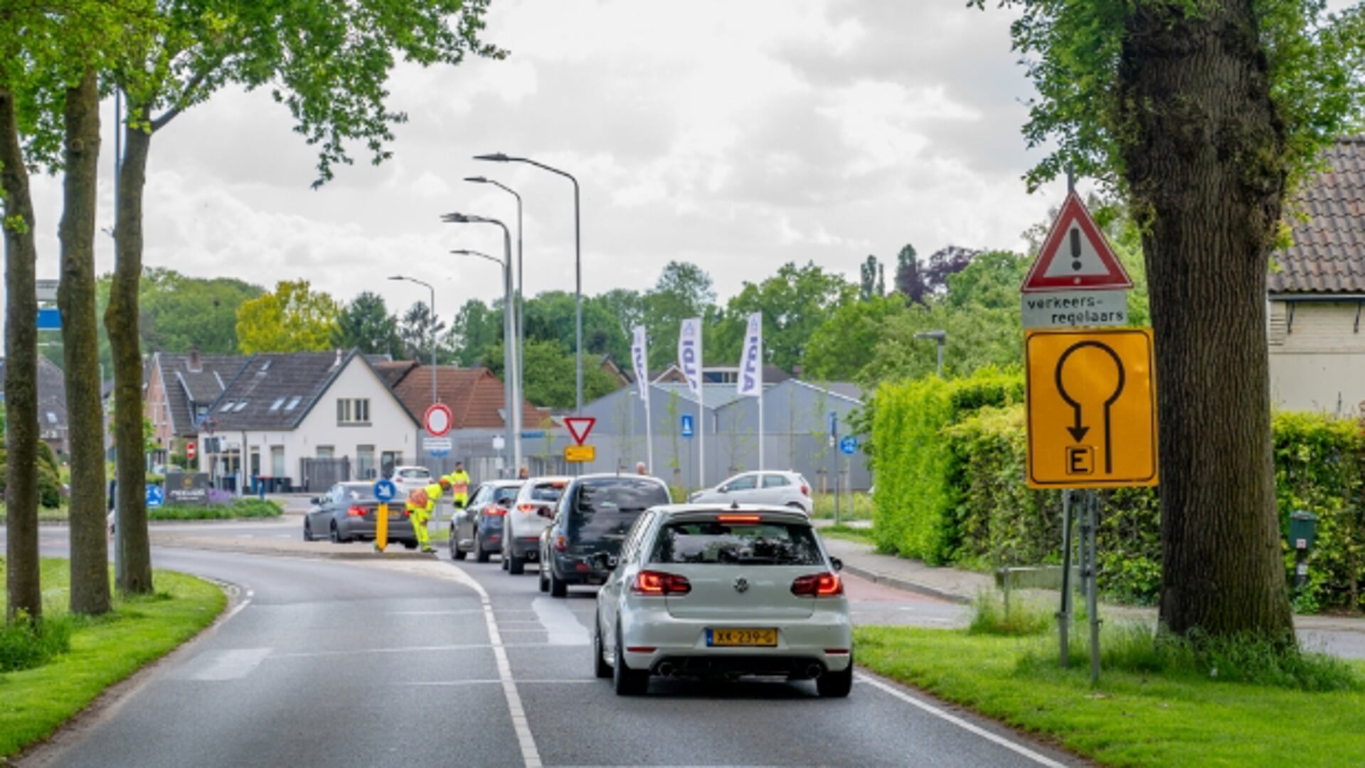 Controle bij de rotonde in Brummen. Foto: Rutger Jongejan.
