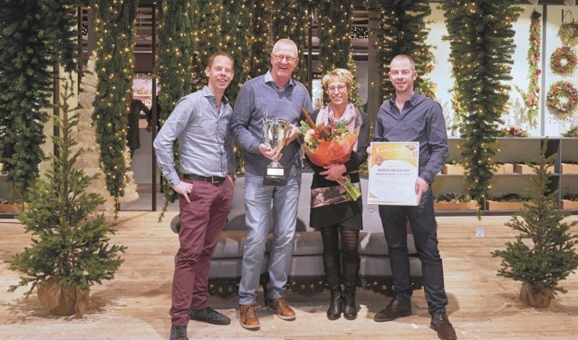 V.l.n.r.: Nico Nusselder, Gerard Niesink, Karin Boon en Wouter Nusselder.