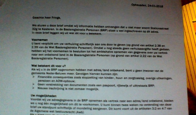 Ingezonden Brief