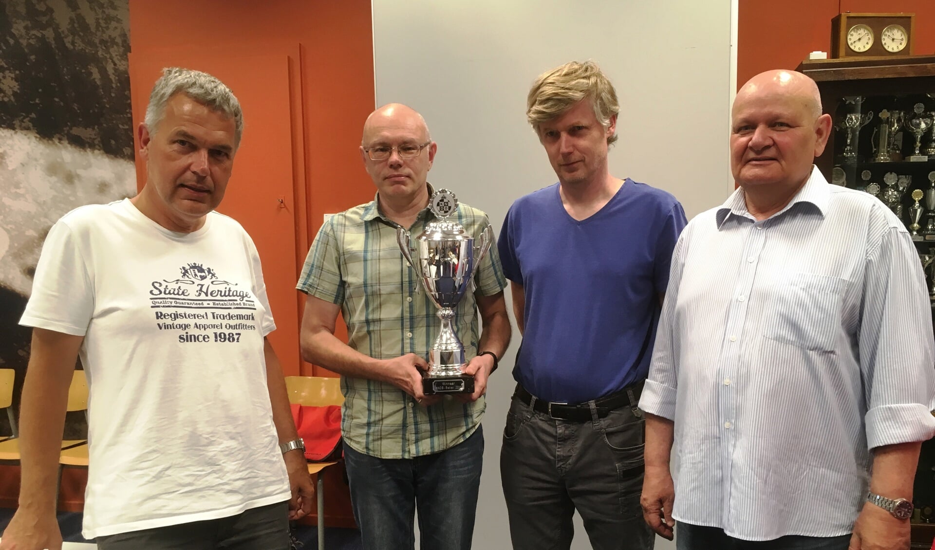Van links naar rechts: Jos Stokkel, Alexander Baljakin, Johan Krajenbrink en Geert van Aalten (foto: Paul Visser)