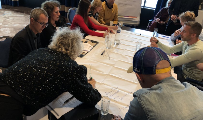 Deelnemers aan de Marktconsultatie discussiëren over diverse vraagstukken. (eigen foto)