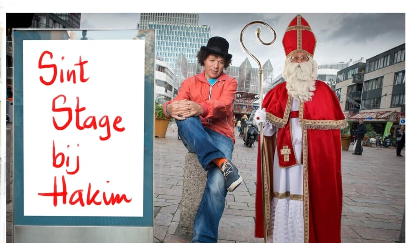 Hakim op stage bij de Sint. (foto: Hakim)