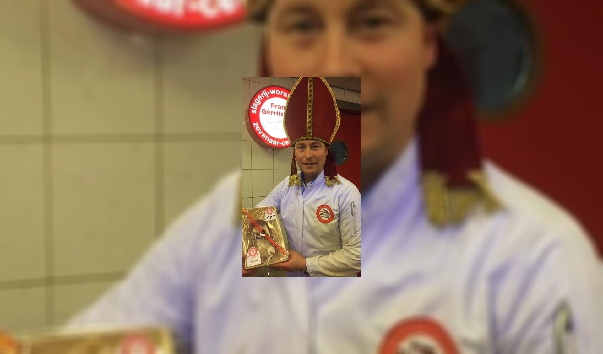 Is het nou Sinterklaas of slager Franz? Wat wel zeker is, is dat de vleesletter overheerlijk is. (foto: PR) 