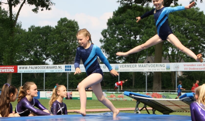 DGV gymleden in actie tijdens een demonstatie. (eigen foto)