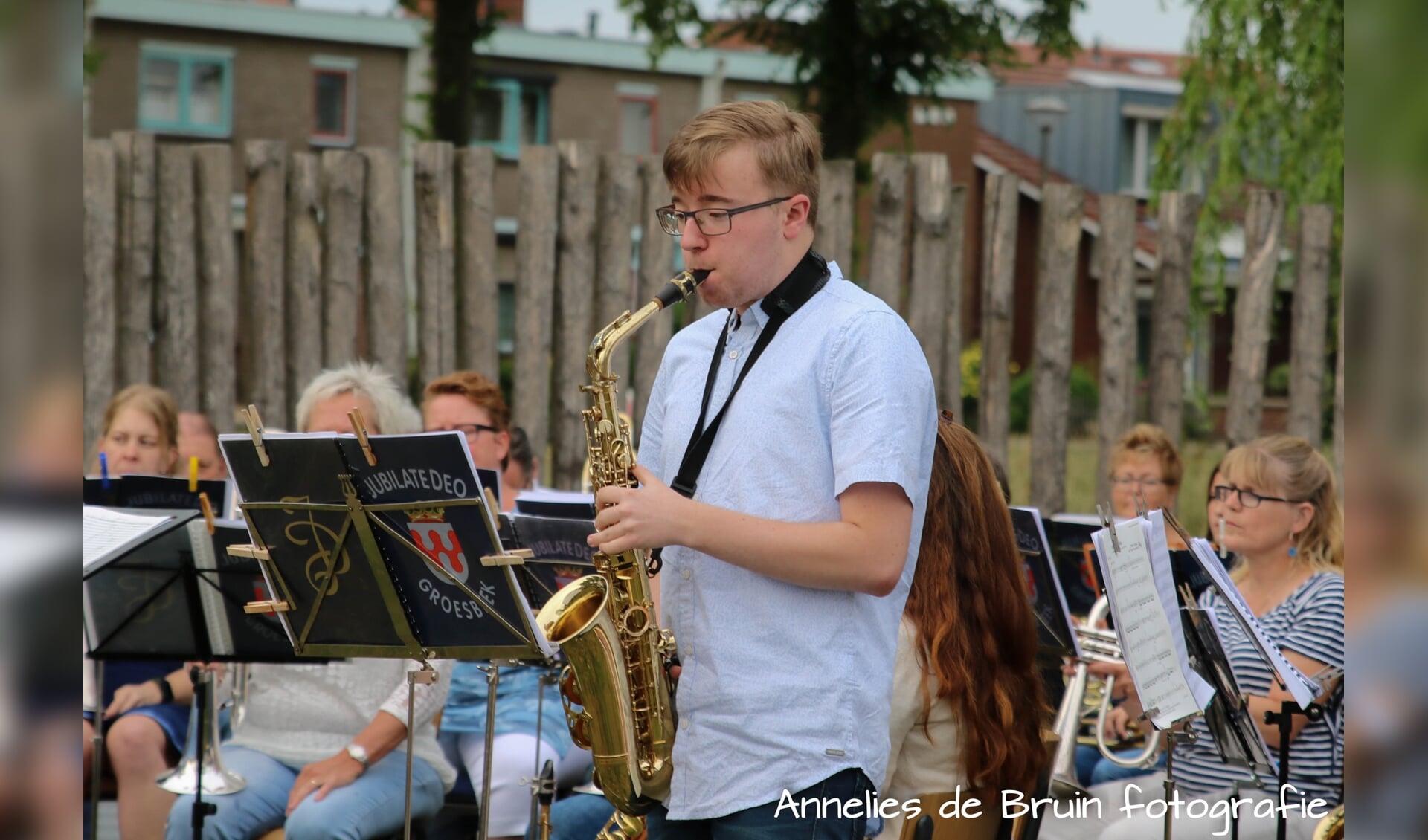 Harm Gorter op saxofoon. (foto: Annelies de Bruin)