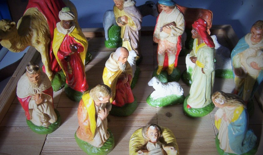 Kerstgroep jaren '50. (foto: Ria Visser)