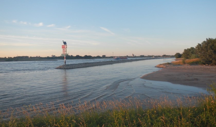 Een langsdam in de Waal bij Wamel. (foto: Frank Collas)